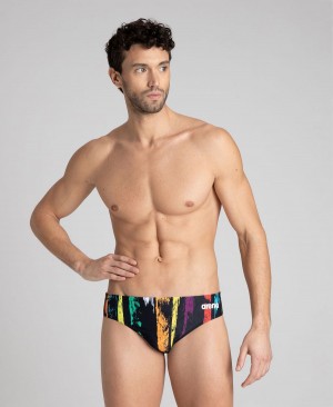 Arena Team Painted Stripes Schwimmhose Schwarz Mehrfarbig | SGP85T-897