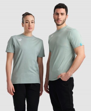 Arena Team Panel T-Shirt Grün | UUX52T-663