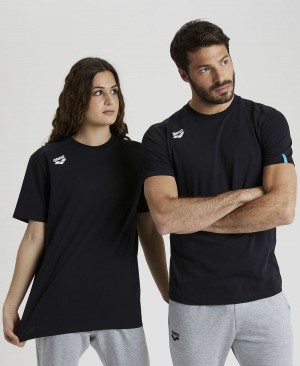 Arena Team Panel T-Shirt Schwarz | NDB43O-577