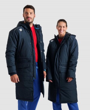 Arena Team Parka Solid Jacke Navy | DTD68H-603