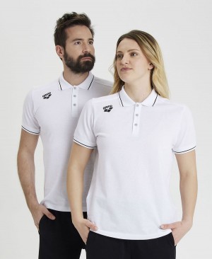 Arena Team Solid Poloshirt Weiß | SZG33L-698