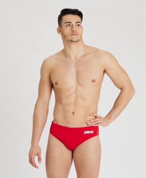 Arena Team Solid Wasser Polo Schwimmhose Rot | XQB60X-233