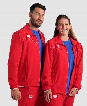 Arena Team Sports Panel Jacke Rot | GKQ37T-244