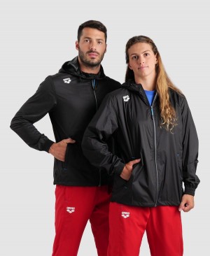 Arena Team Windbreaker Solid Jacke Schwarz | JRZ23G-268