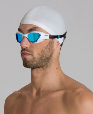 Arena The One Mirror Schwimmbrille Blau Weiß Schwarz | KPC22P-490