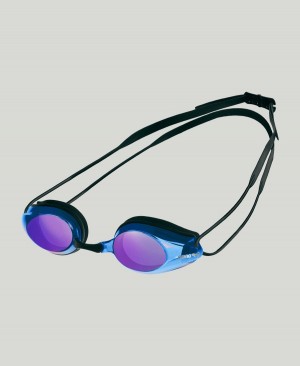 Arena Tracks Mirror Schwimmbrille Blau Schwarz | WBX03D-263