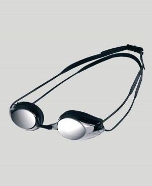 Arena Tracks Mirror Schwimmbrille Schwarz Silber | WFS27K-941