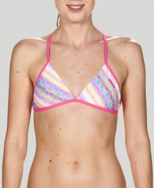 Arena Triangle Feel Bikinioberteil Rosa Mehrfarbig | KXC81O-676