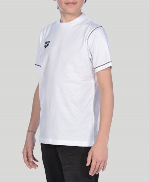 Arena Youth Team Line Kurzes Sleeve T-Shirt Weiß | UJT44I-219