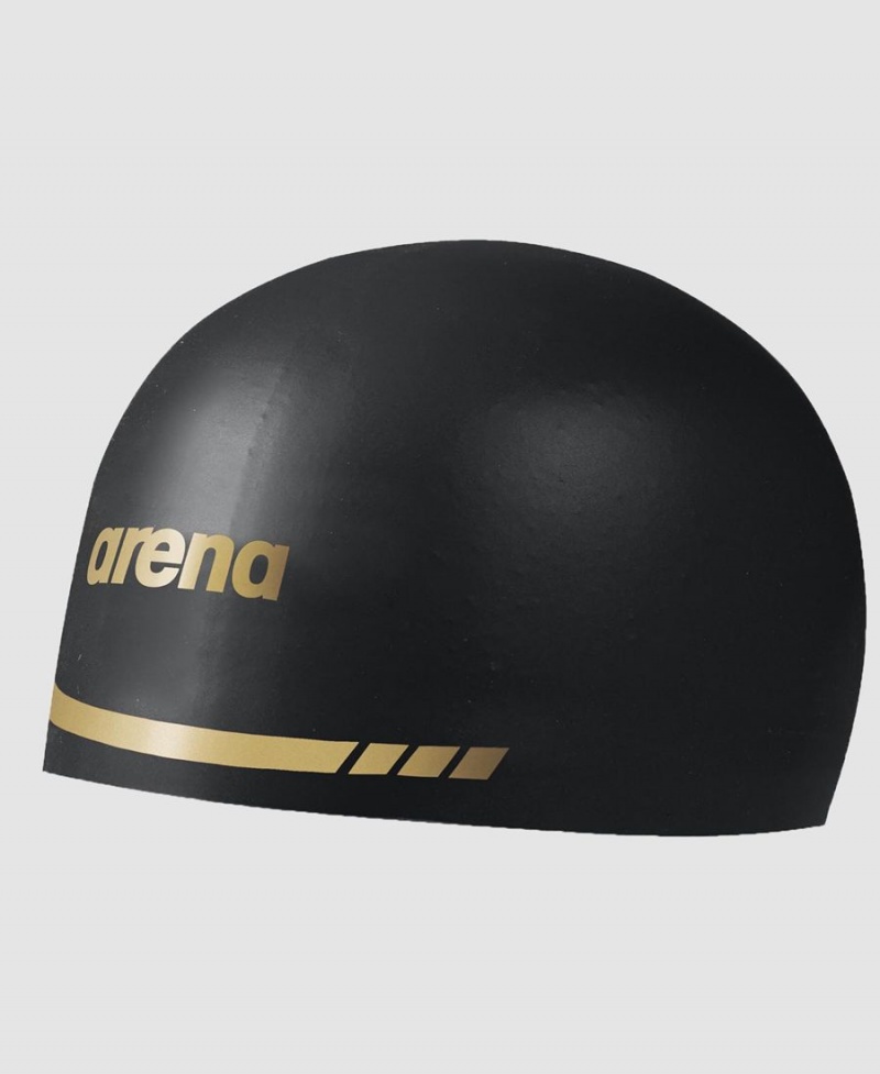 Arena 3D Soft Badekappe Schwarz Gold | JBB85O-424