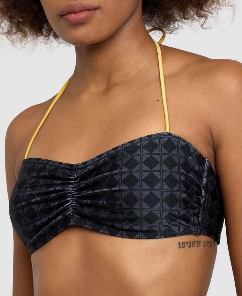 Arena 50th Anniversary Bandeau Badeanzug Schwarz Mehrfarbig | IIK49W-424