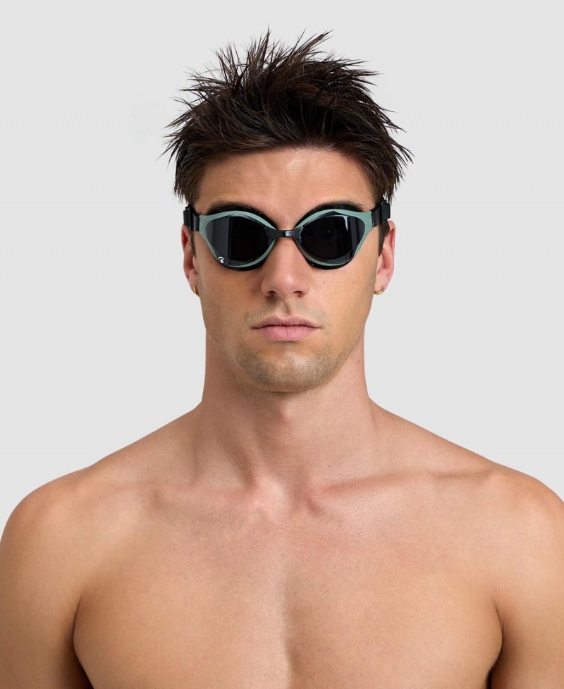 Arena Air-Bold Swipe Schwimmbrille Olivgrün Schwarz | CWC27W-946