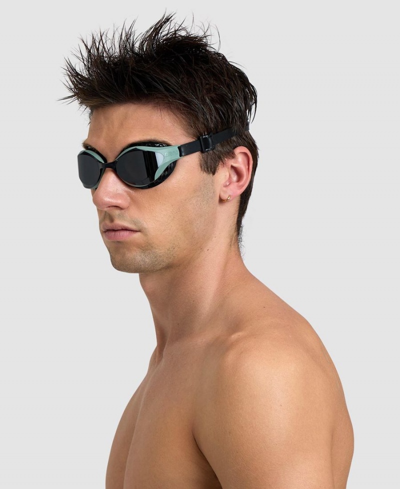 Arena Air-Bold Swipe Schwimmbrille Olivgrün Schwarz | CWC27W-946