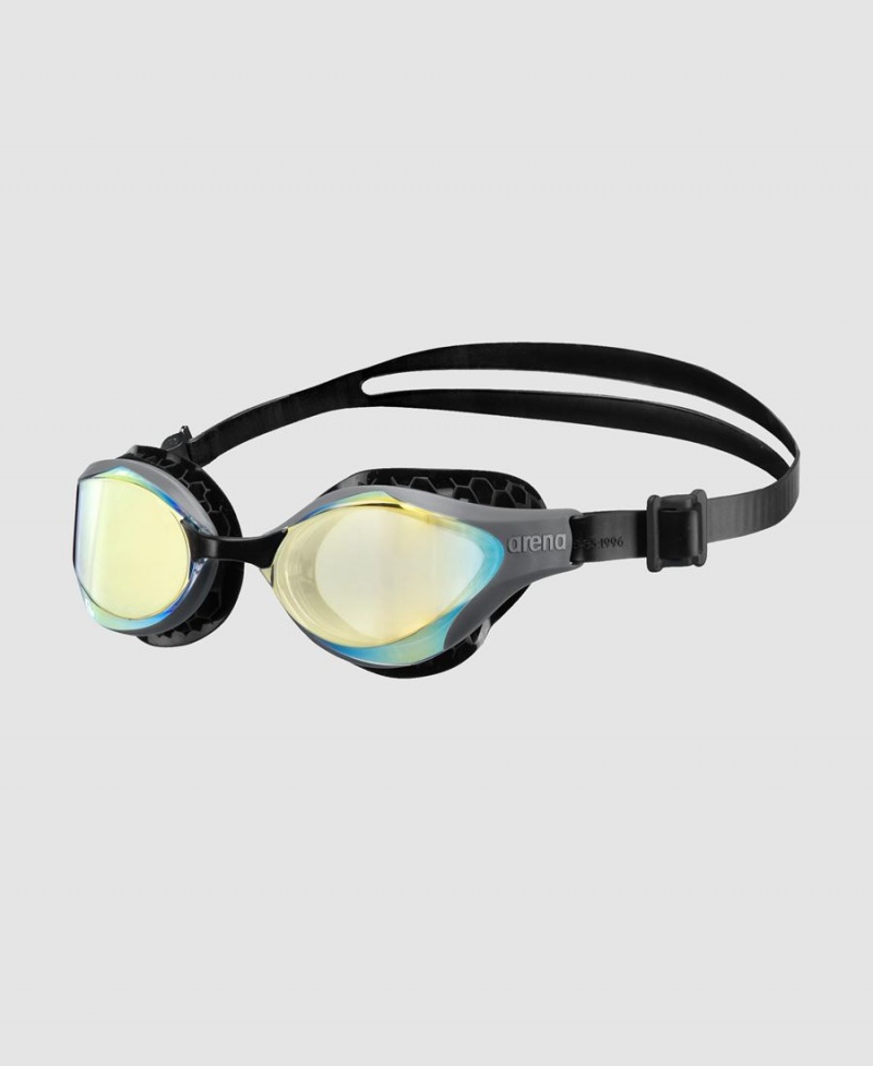 Arena Air Bold Swipe Mirror Schwimmbrille Blau Grau Schwarz | IVZ47D-558