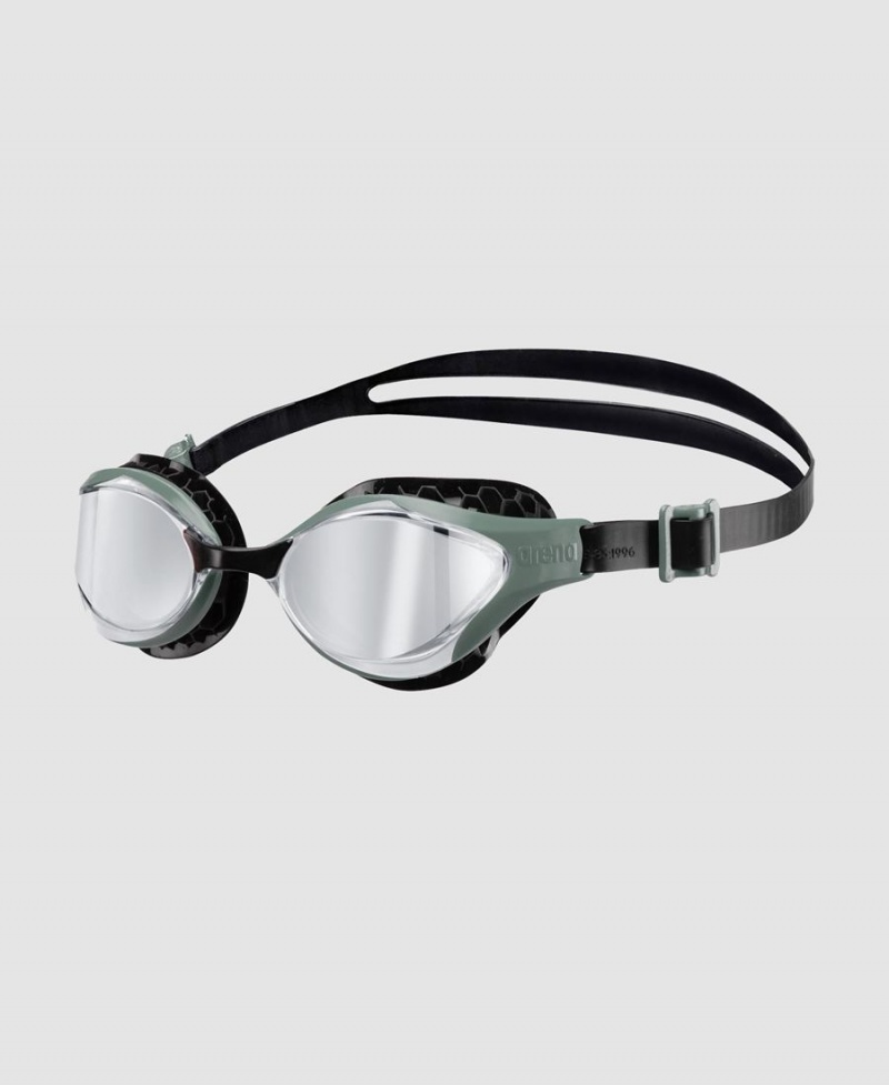 Arena Air Bold Swipe Mirror Schwimmbrille Silber Olivgrün Schwarz | SFS24T-193