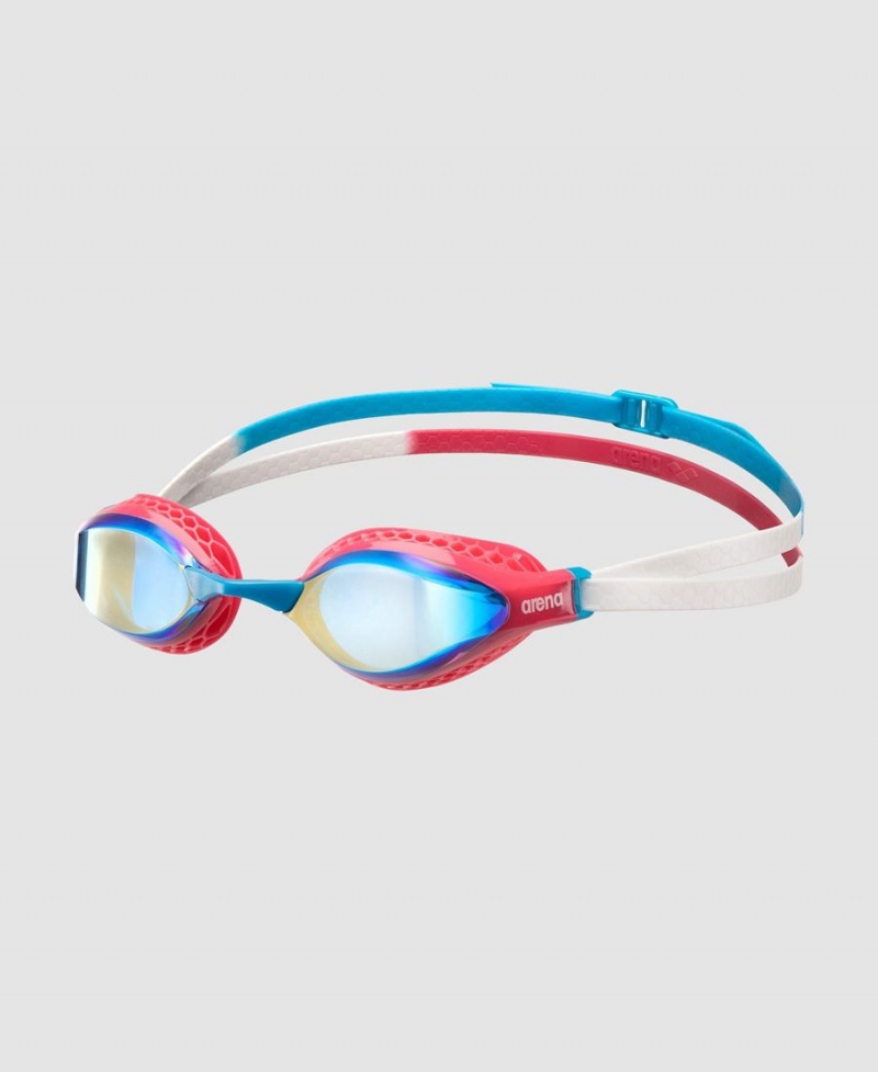 Arena Air Speed Mirror Schwimmbrille Blau Rot Mehrfarbig | UKU24U-378