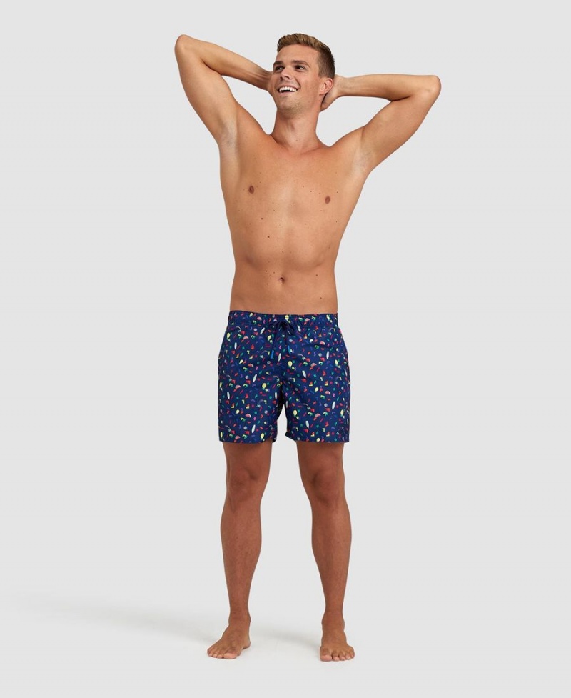 Arena Allover Beach Kurze Hose Navy Mehrfarbig | HDW54Q-592