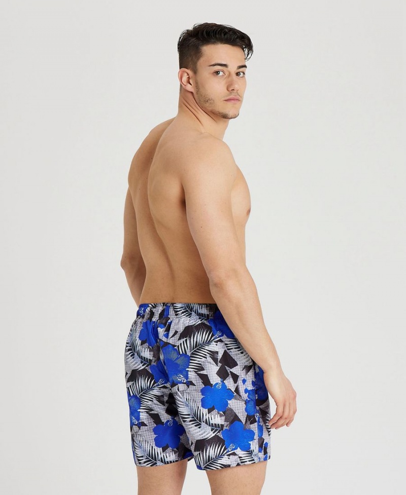 Arena Allover Print Beach Kurze Hose Blau Mehrfarbig | BAK68J-860