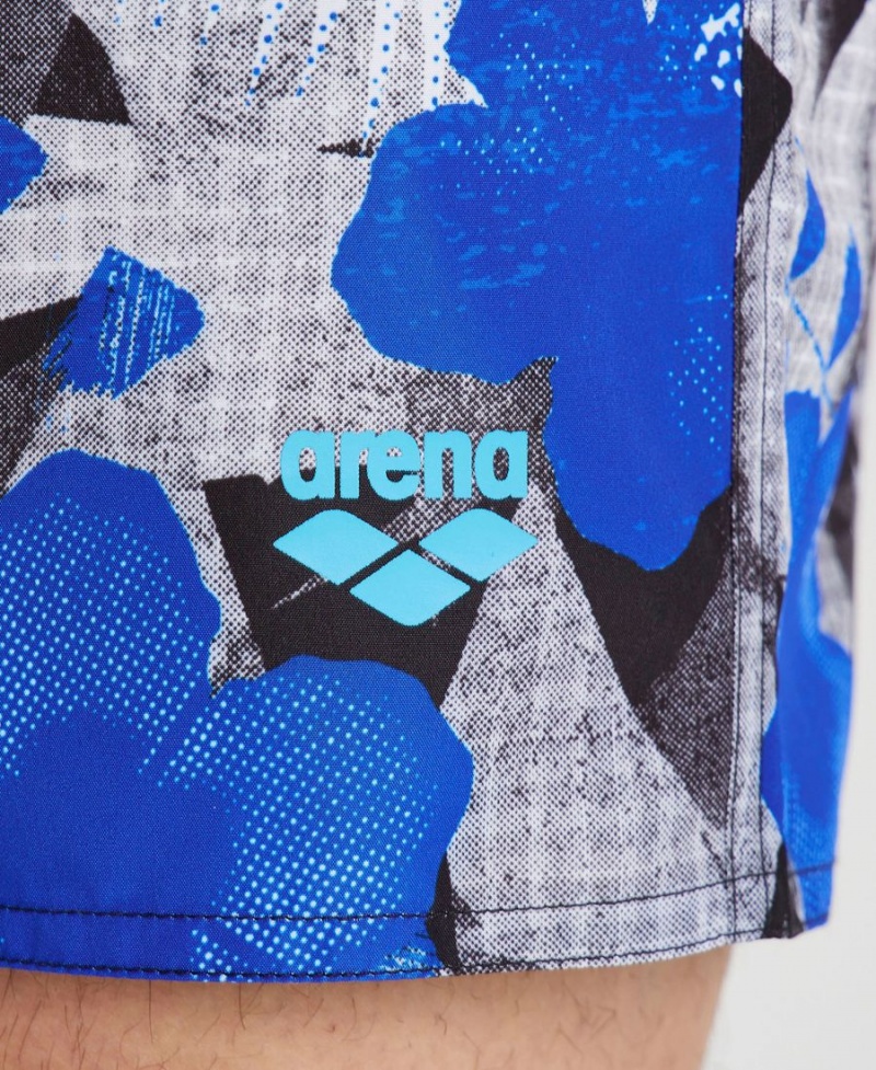 Arena Allover Print Beach Kurze Hose Blau Mehrfarbig | BAK68J-860