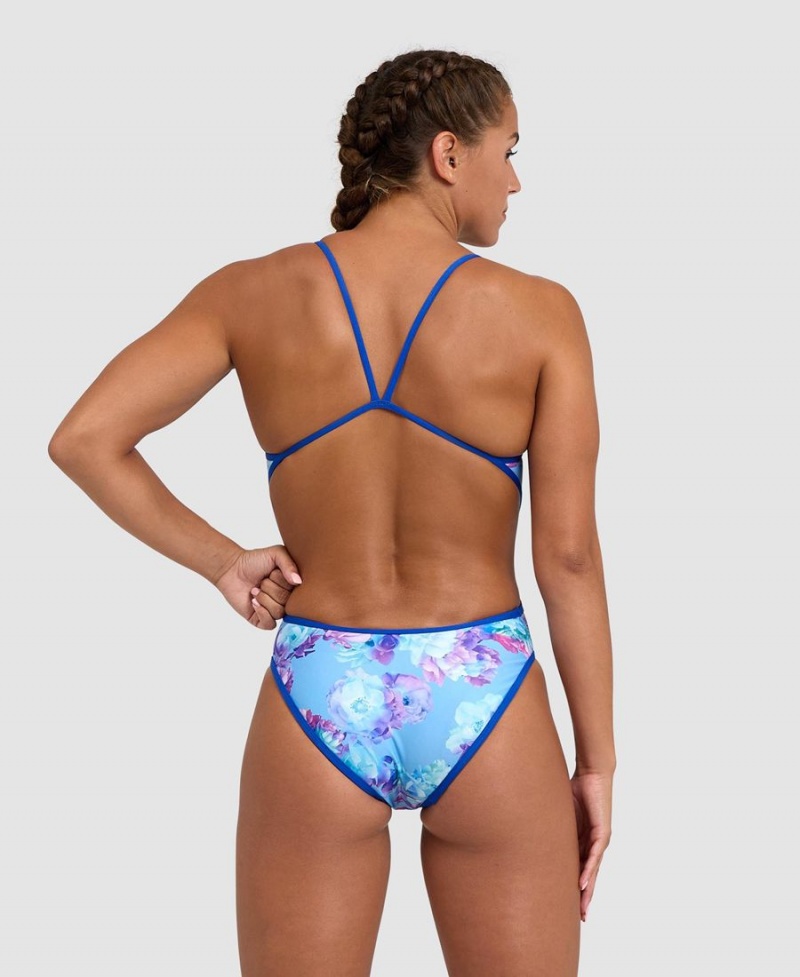 Arena Allover Reversible Challenge Back Badeanzug Blau Mehrfarbig | HMA86K-754