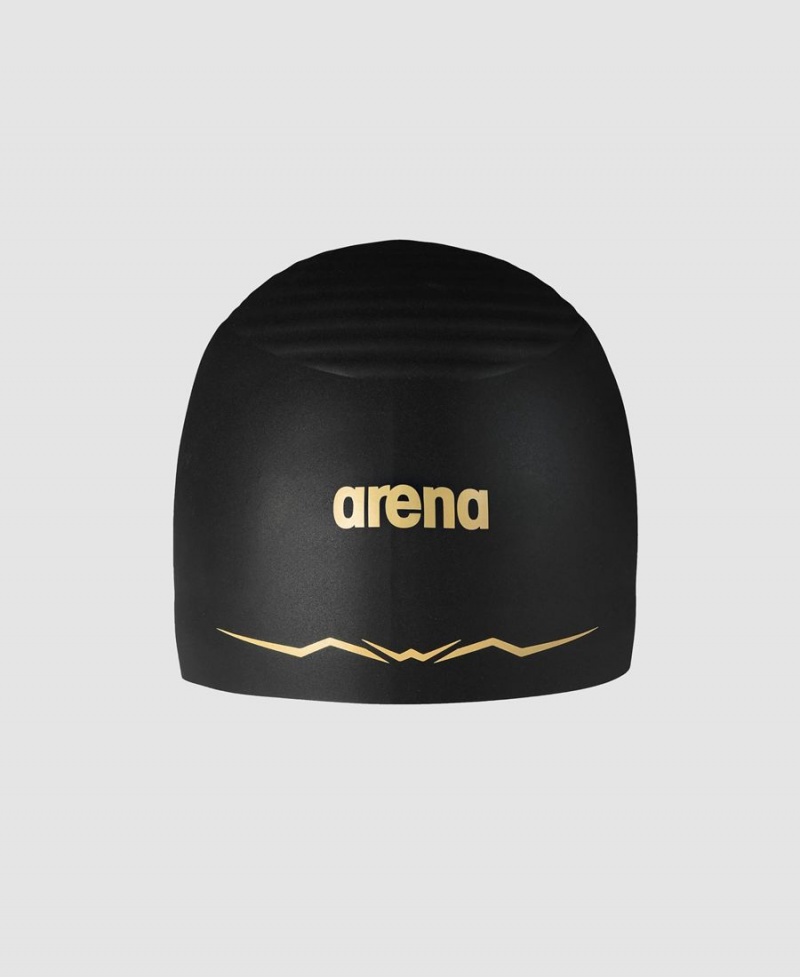 Arena Aquaforce Wave Badekappe Schwarz Gold | IUJ18S-720