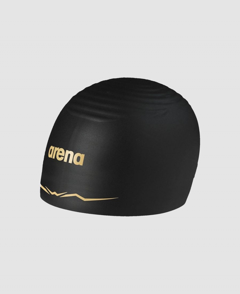 Arena Aquaforce Wave Badekappe Schwarz Gold | IUJ18S-720