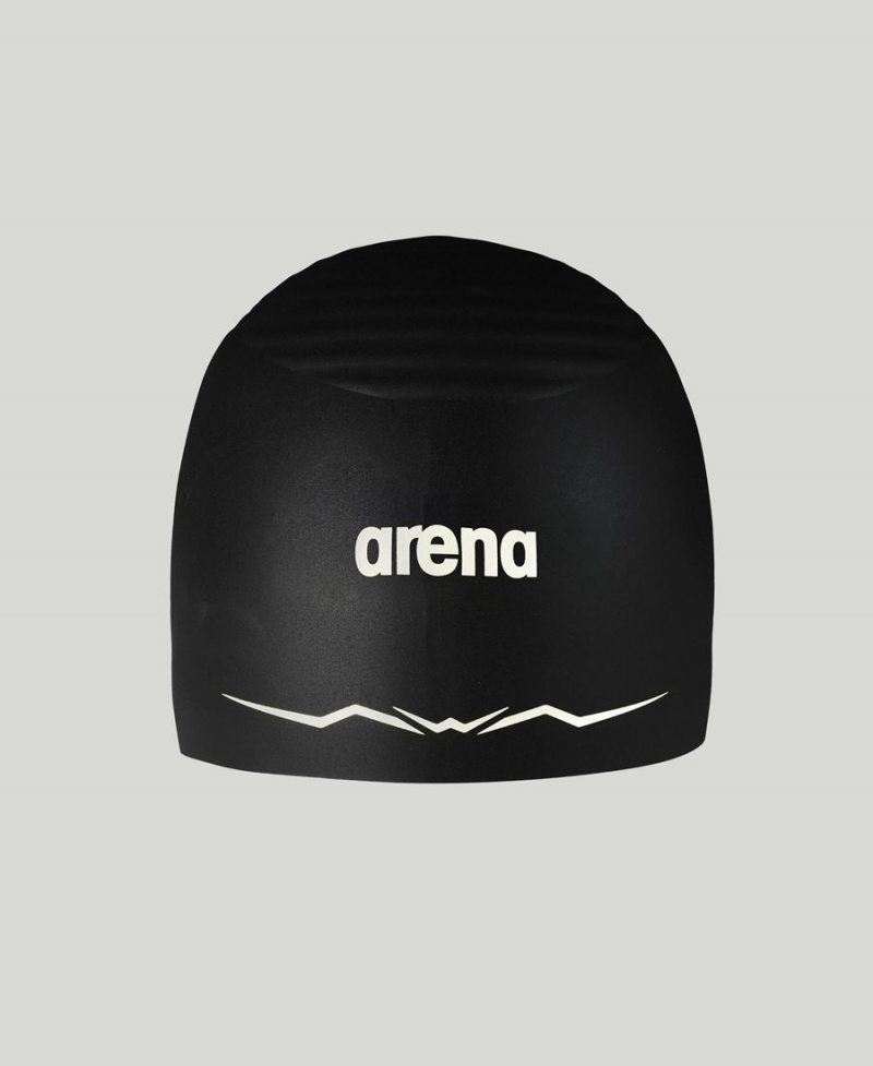 Arena Aquaforce Wave Badekappe Schwarz Weiß | ETM35M-726