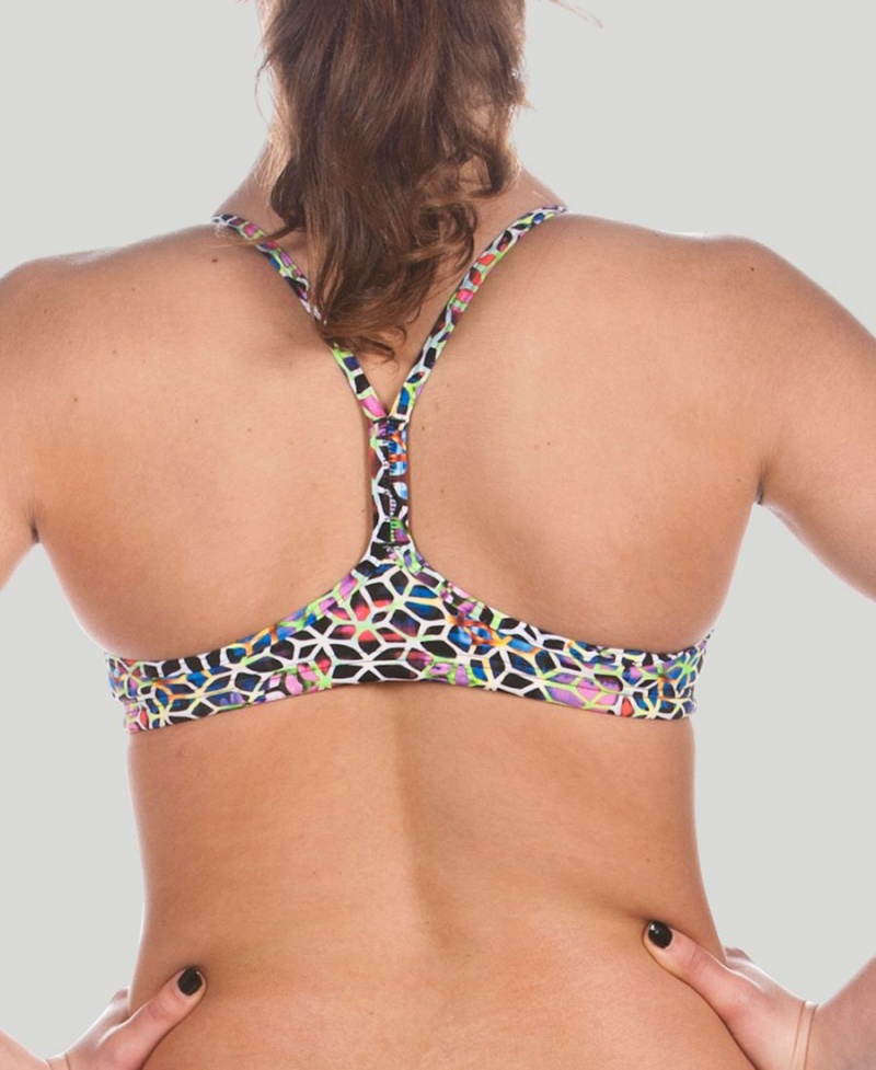 Arena BE Bandeau Bikinioberteil Schwarz Mehrfarbig | DEO31R-610