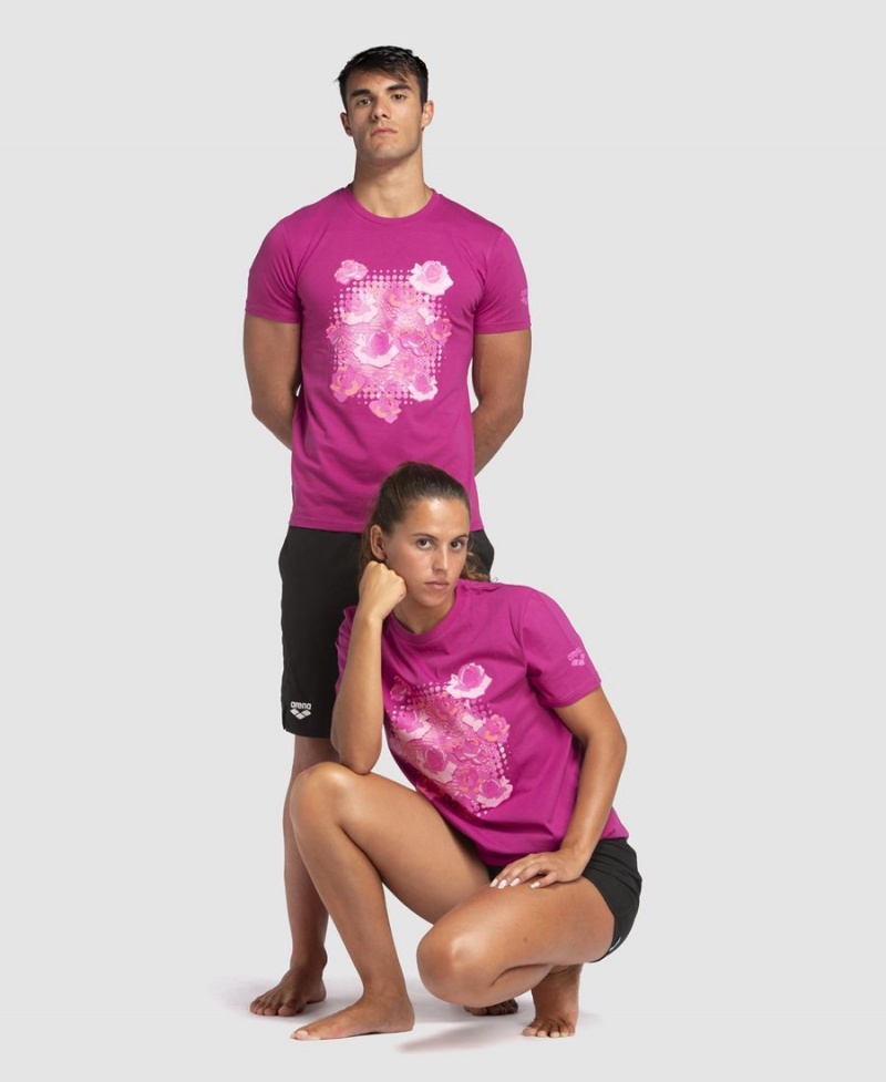 Arena Breast Cancer Awareness Kollektion T-Shirt Lila Rosa | AMD07L-921