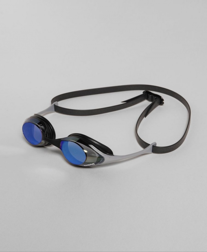 Arena Cobra Swipe Mirror Schwimmbrille Blau Silber Schwarz | QUF04D-016