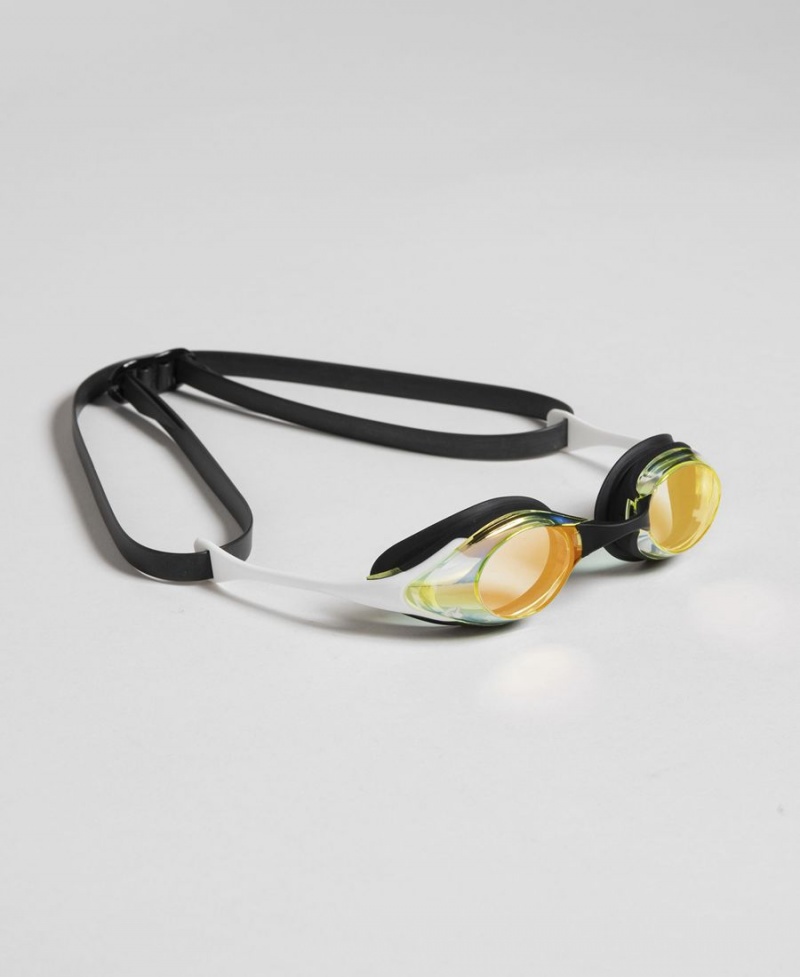 Arena Cobra Swipe Mirror Schwimmbrille Gelb Weiß | PGL24X-151