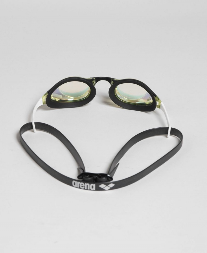 Arena Cobra Swipe Mirror Schwimmbrille Gelb Weiß | PGL24X-151