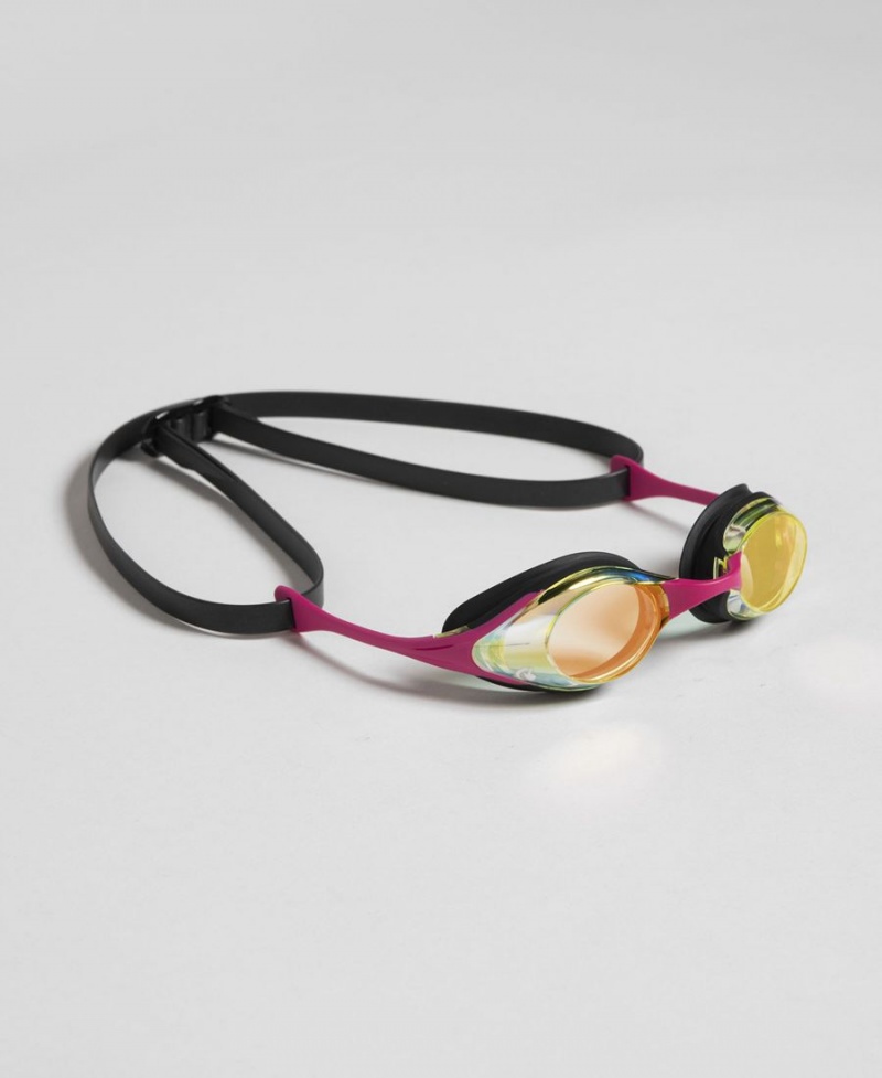 Arena Cobra Swipe Mirror Schwimmbrille Gelb Rosa | FBY99X-377