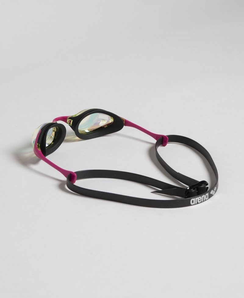 Arena Cobra Swipe Mirror Schwimmbrille Gelb Rosa | FBY99X-377