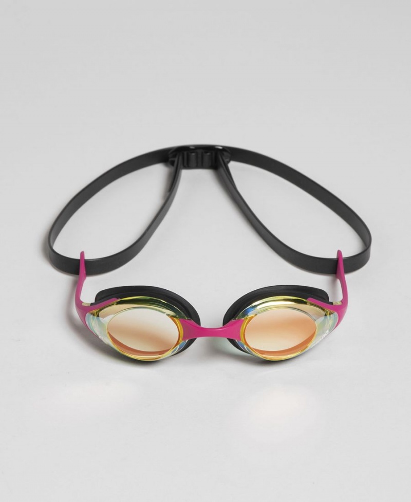 Arena Cobra Swipe Mirror Schwimmbrille Gelb Rosa | FBY99X-377