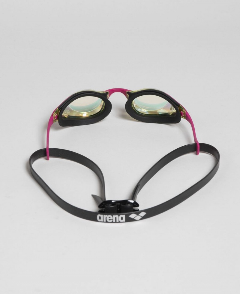 Arena Cobra Swipe Mirror Schwimmbrille Gelb Rosa | FBY99X-377