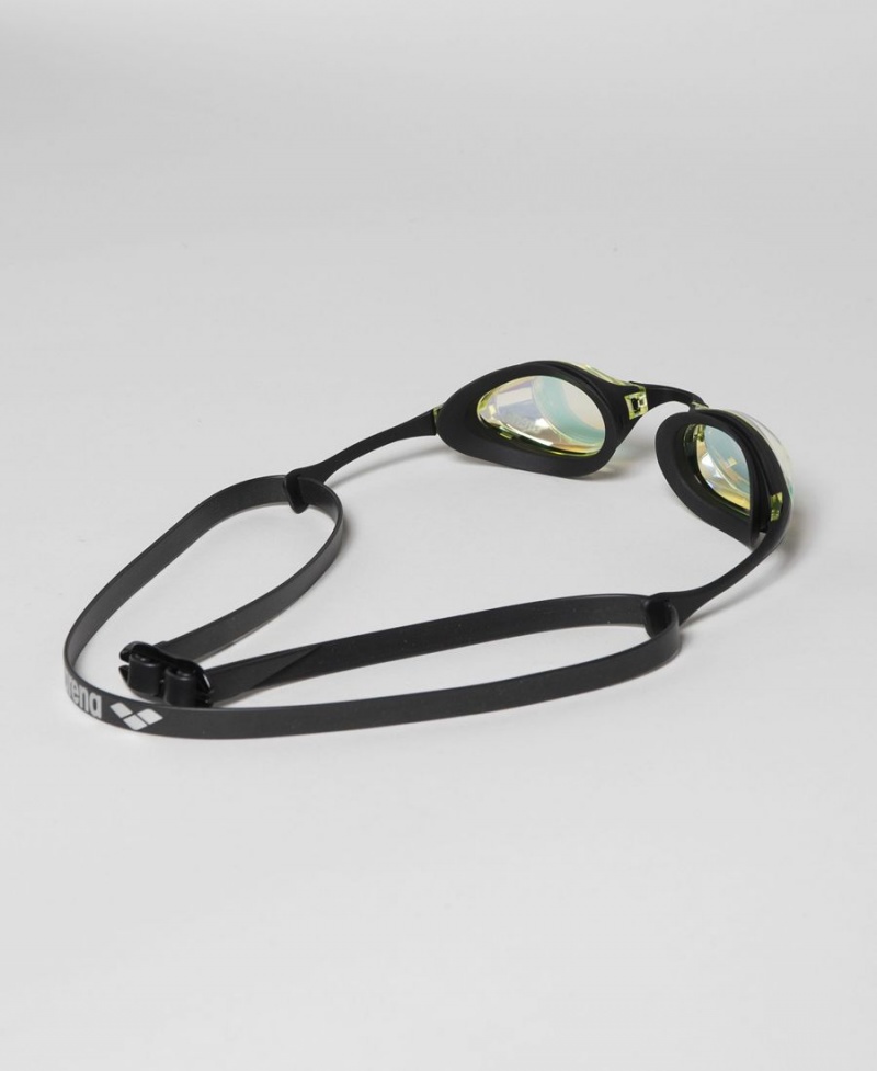 Arena Cobra Swipe Mirror Schwimmbrille Gelb Schwarz | SYR05X-144