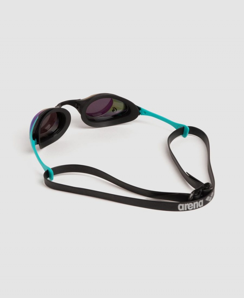 Arena Cobra Swipe Mirror Schwimmbrille Grün Türkis Schwarz | LIG11E-586