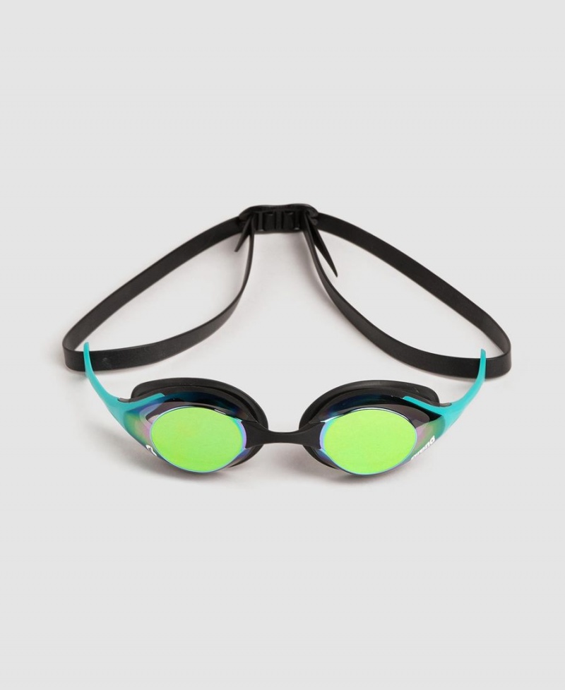 Arena Cobra Swipe Mirror Schwimmbrille Grün Türkis Schwarz | LIG11E-586