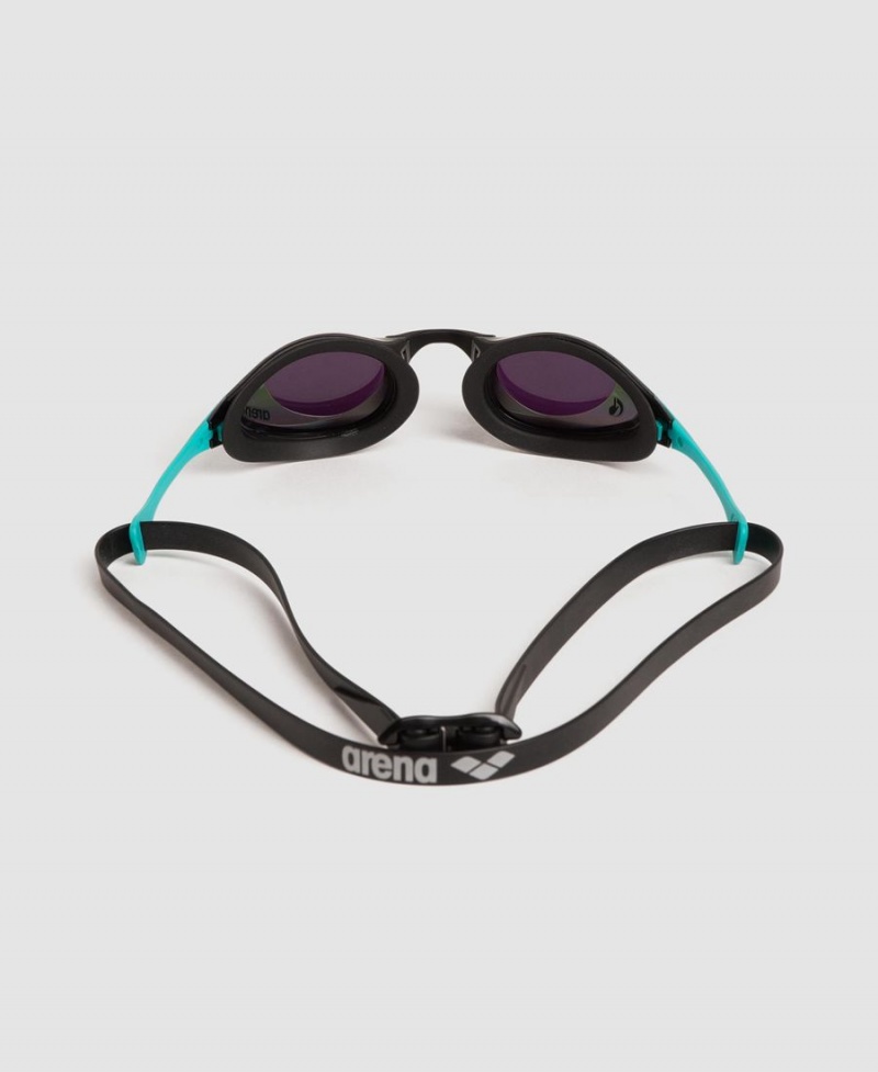 Arena Cobra Swipe Mirror Schwimmbrille Grün Türkis Schwarz | LIG11E-586