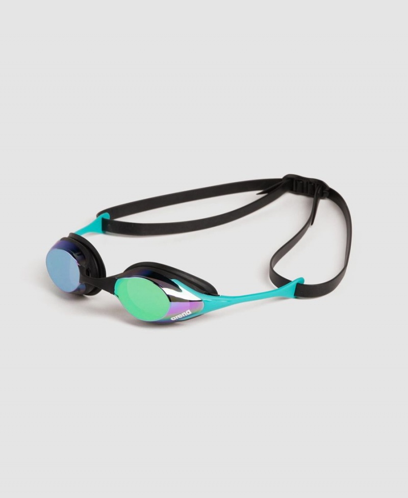 Arena Cobra Swipe Mirror Schwimmbrille Grün Türkis Schwarz | LIG11E-586