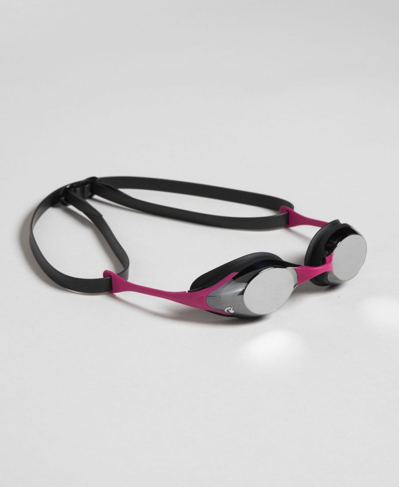 Arena Cobra Swipe Mirror Schwimmbrille Silber Rosa Schwarz | FEZ62J-185