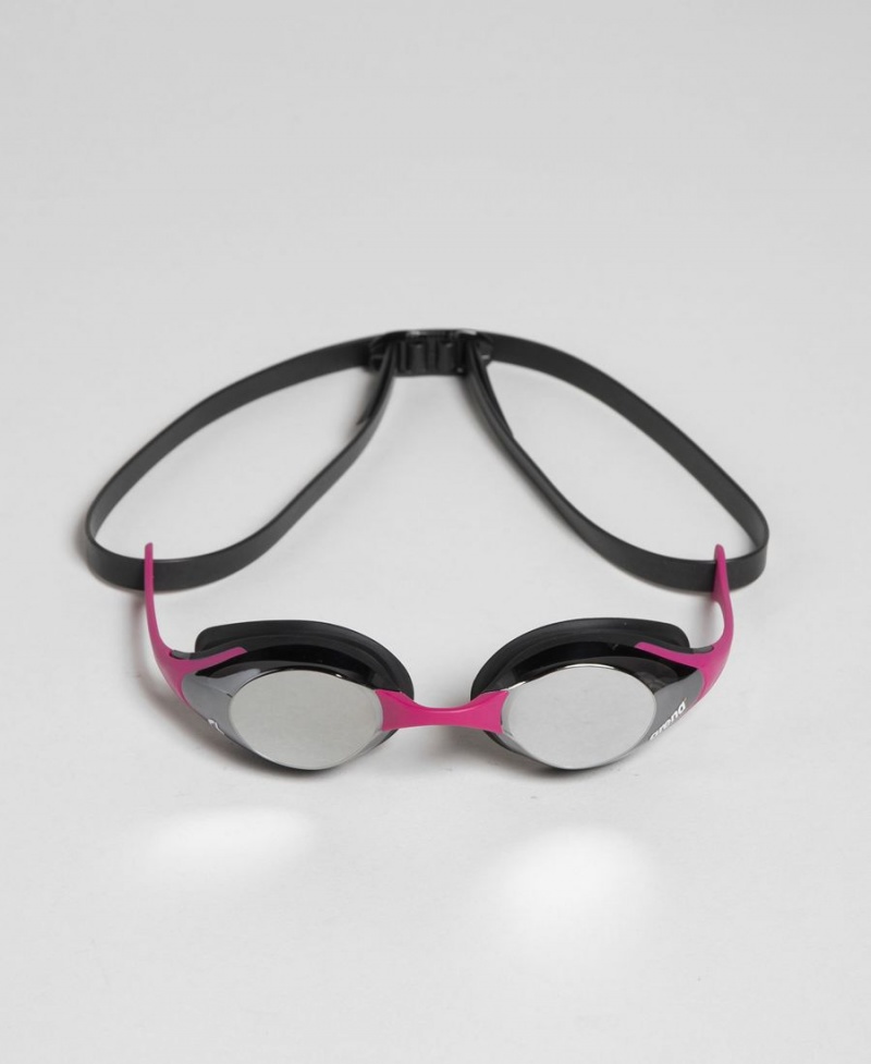 Arena Cobra Swipe Mirror Schwimmbrille Silber Rosa Schwarz | FEZ62J-185