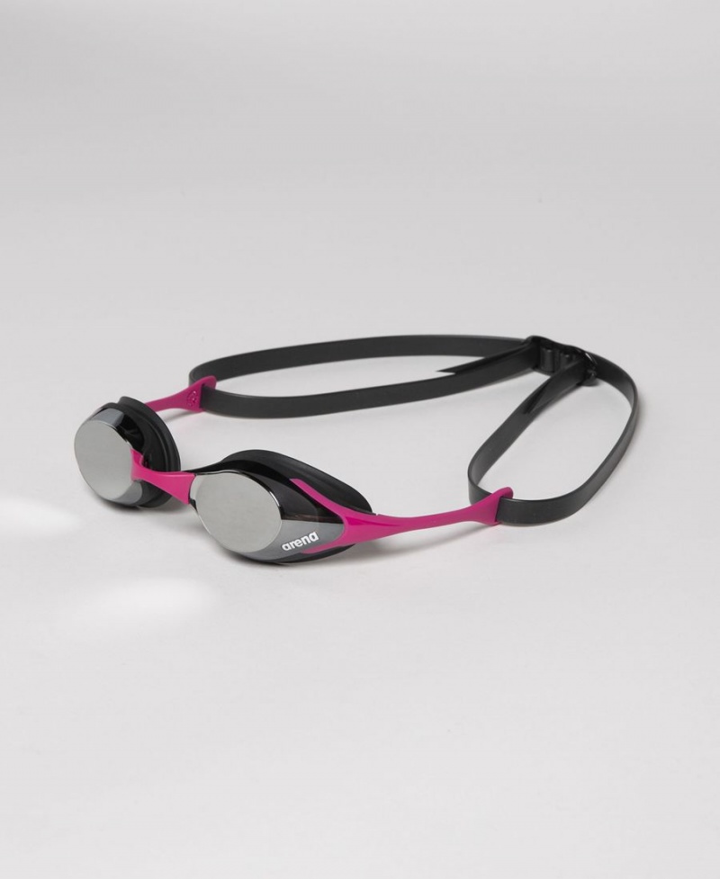 Arena Cobra Swipe Mirror Schwimmbrille Silber Rosa Schwarz | FEZ62J-185