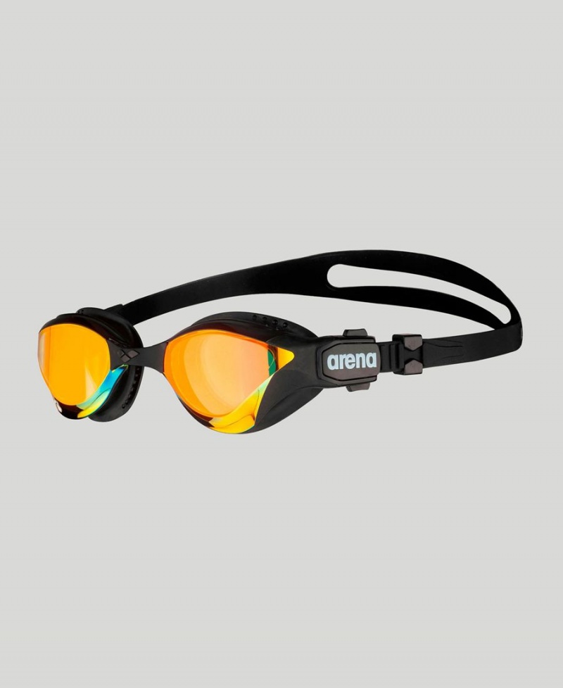 Arena Cobra Tri Swipe Mirror Schwimmbrille Gelb Schwarz | TNE65P-194