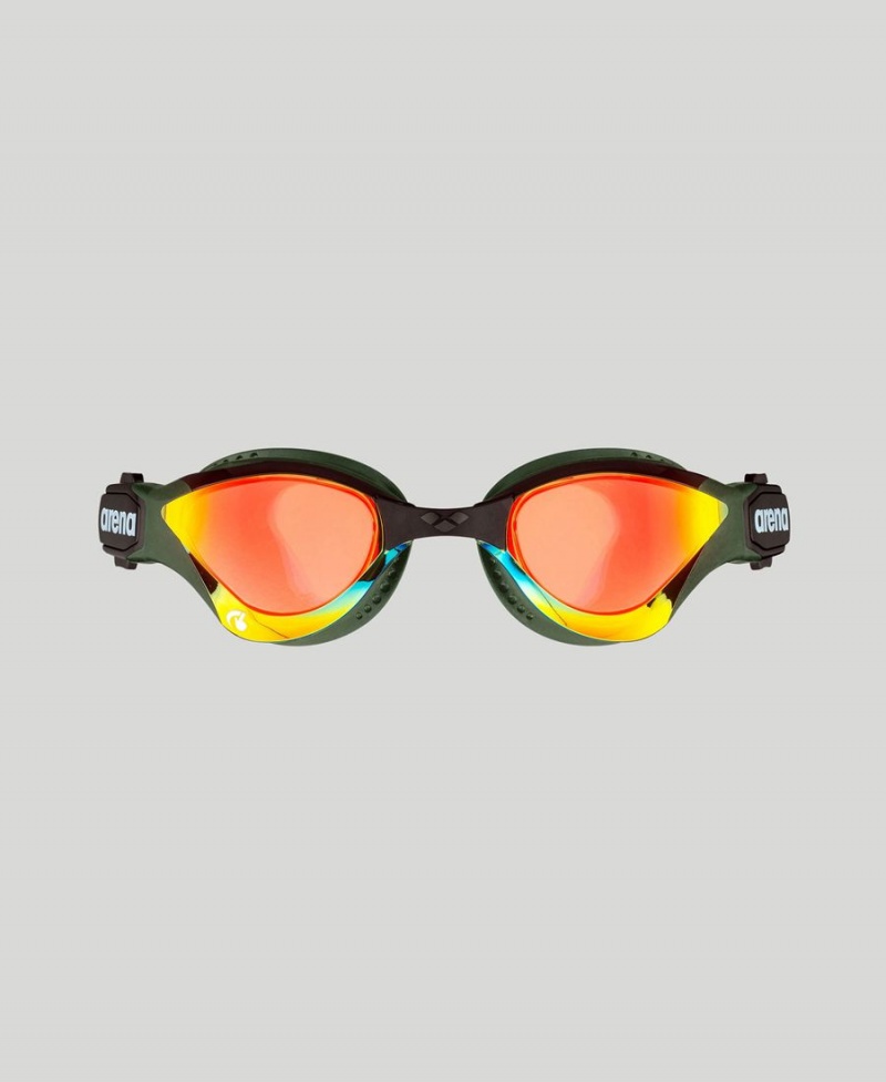 Arena Cobra Tri Swipe Mirror Schwimmbrille Gelb Grün | UTC44R-316