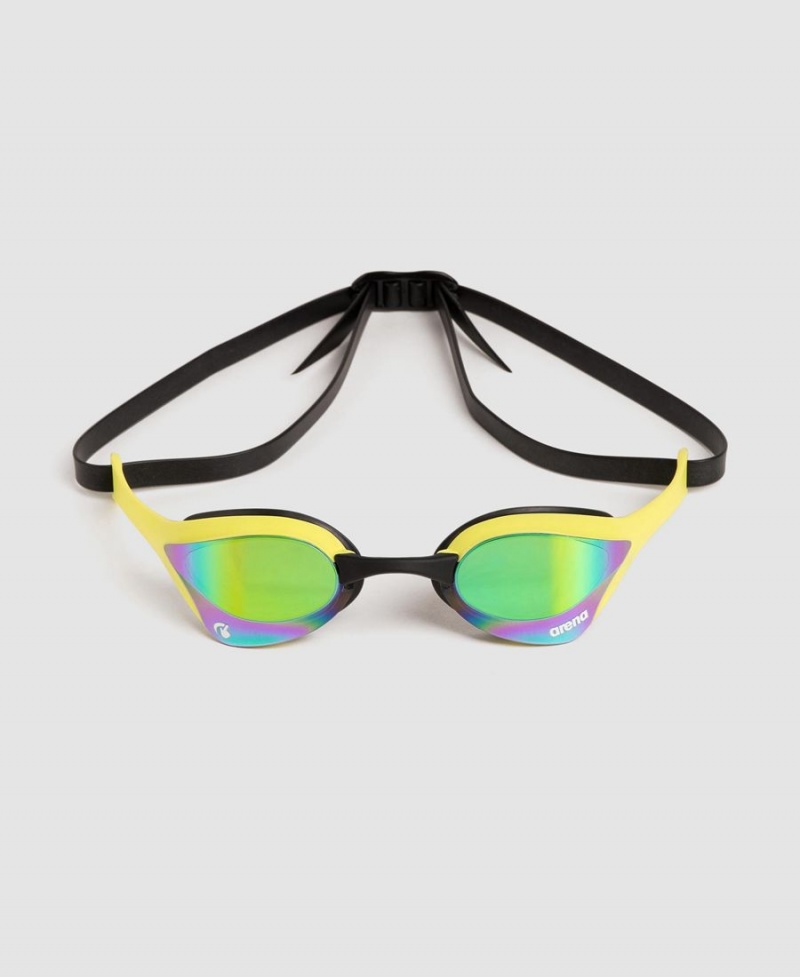 Arena Cobra Ultra Swipe Mirror Schwimmbrille Grün Gelb | CTU29W-073