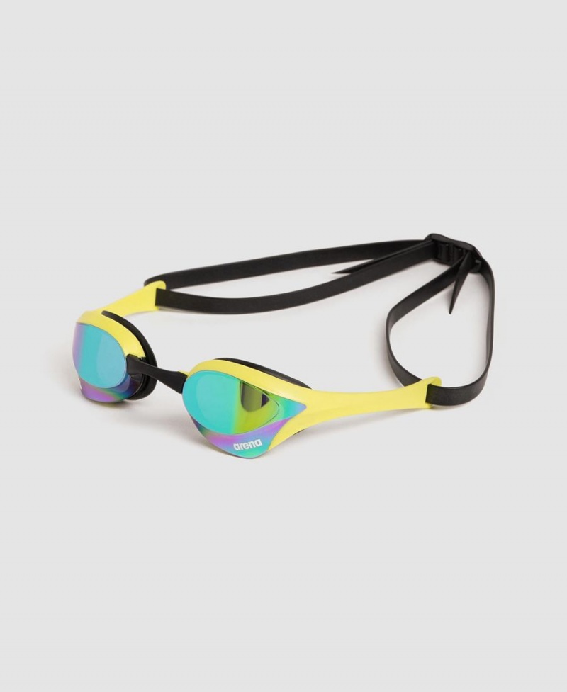 Arena Cobra Ultra Swipe Mirror Schwimmbrille Grün Gelb | CTU29W-073