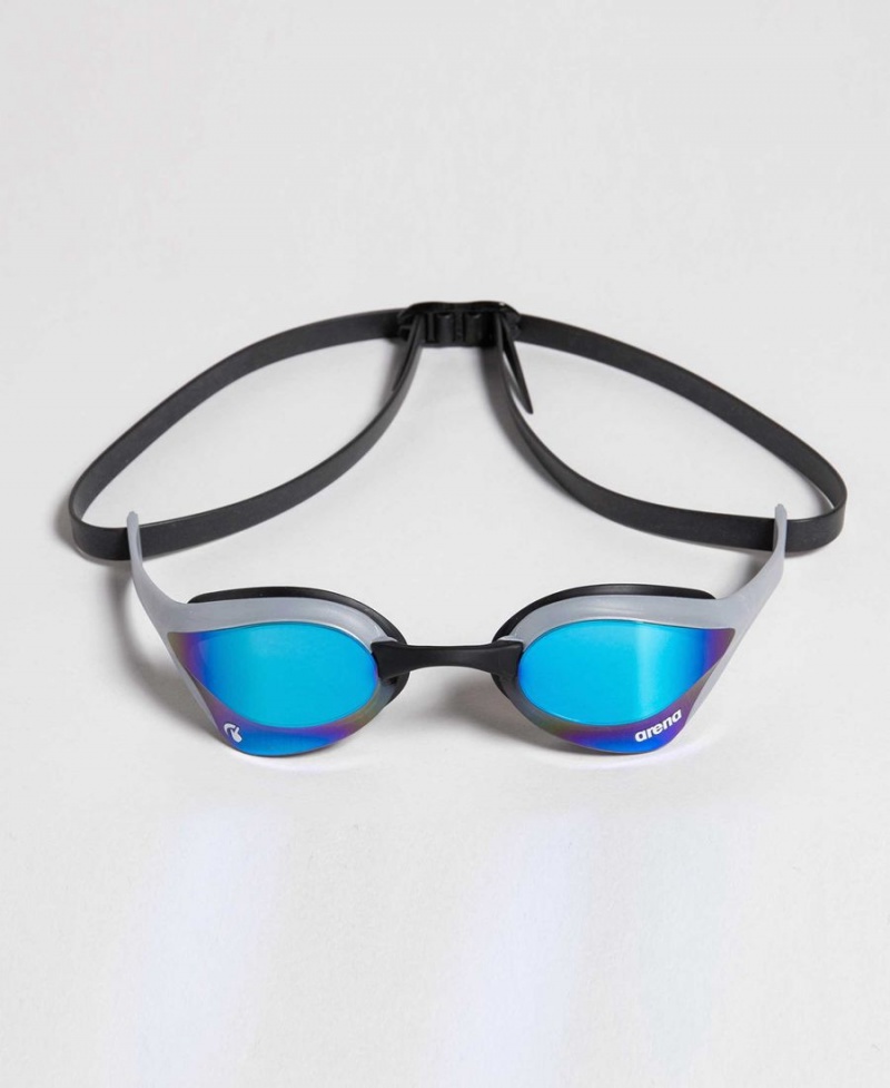 Arena Cobra Ultra Swipe Mirror Schwimmbrille Blau Silber | QHU13B-228