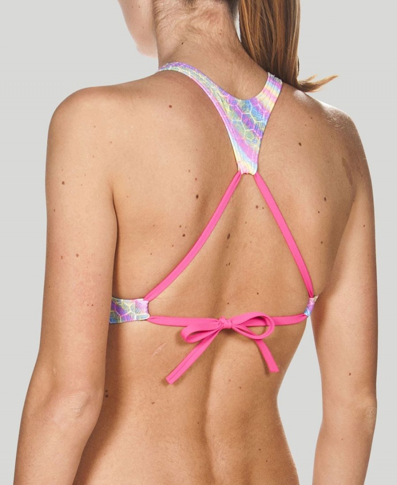 Arena Crop Think Bikinioberteil Lila Mehrfarbig | FPP53G-289